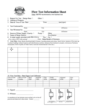 Flow Test Information Sheet Berfpdbborgb