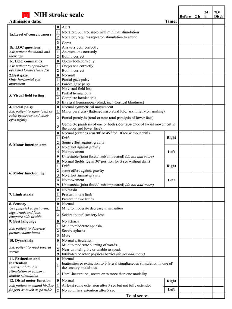 Nihss PDF  Form