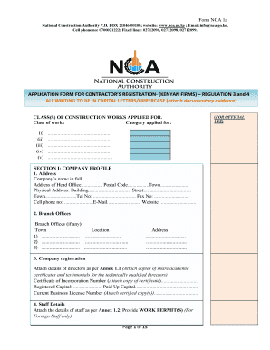 Nca Registration Form