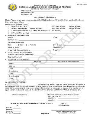 Ncip Scholarship Application Form