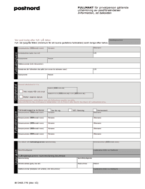 Fullmakt Privatperson PDF  Form