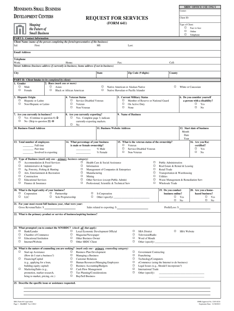  REQUEST for SERVICES  Pine City Minnesota 2012-2024