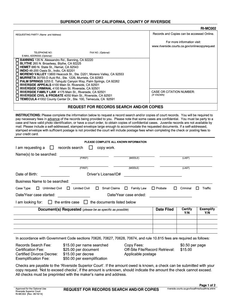  Court Copy Request Form RI MC002 Legal Document Specialist 2014-2024