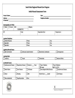 Initial Assessment Template  Form