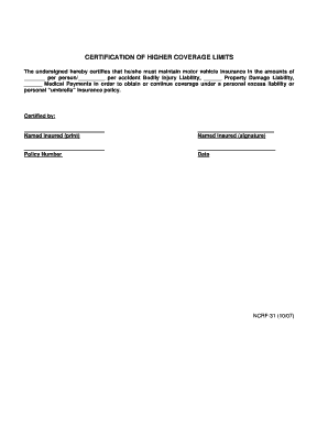  Ncrf 31 Form 2007