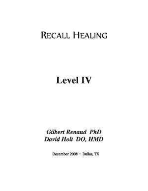 Recall Healing PDF  Form