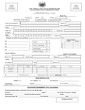 To Download Admission Form Islamia College, Peshawar Icp Edu