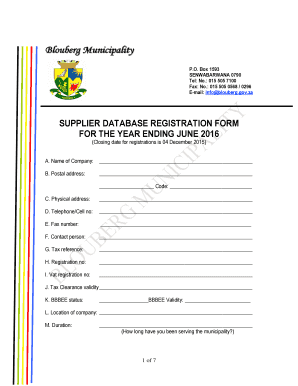 Database Form 12015 2 PDF Blouberg Local Municipality Blouberg Gov
