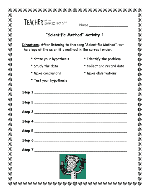 1 Scientific Method Activity 1 Totally 3rd Grade  Form