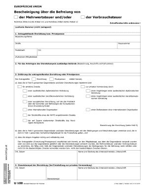 U100 Formular