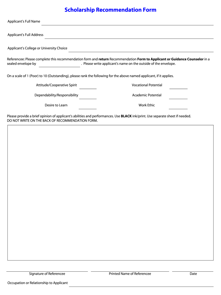 Warren Amp Velda Wilson Foundation Scholarship Providing  Form