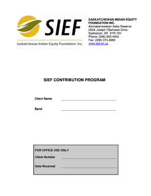 Sief Application Form