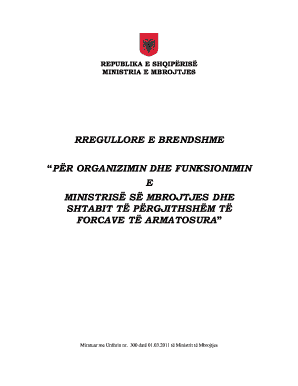 Rregullorja N Formatin PDF Ministria E Mbrojtjes Mod Gov