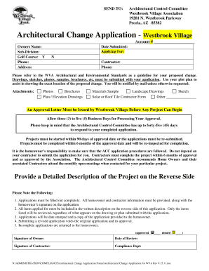 SEND to Architectural Control Committee Westbrook Village Westbrookvillage  Form