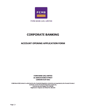 Fcmb Account Opening Form PDF