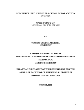 Computerized Crime Tracking System PPT  Form