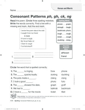 Consonant Patterns Ph Gh Ck Ng Pearson SuccessNet  Form