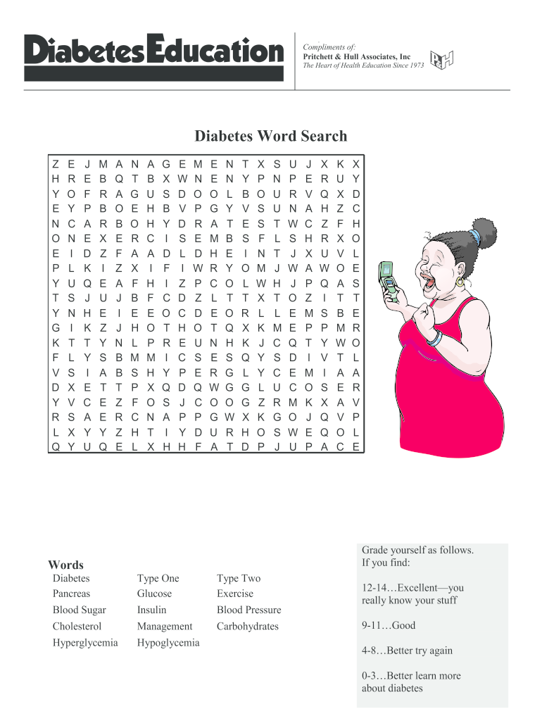 Diabetes Word Scramble  Form