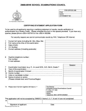 List of Zimsec Centre Numbers  Form