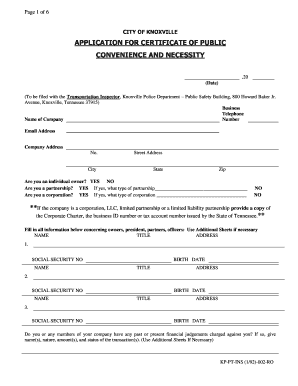 Page 1 of 5 City of Knoxville  Form