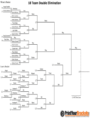 17 Team Double Elimination Bracket  Form