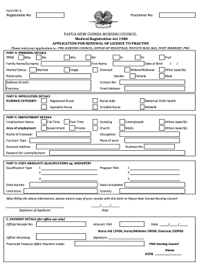 Png Medical Board Registration Form
