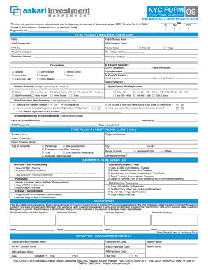 KYC FORM Askari Investment Management Limited