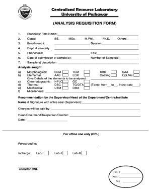 Crl Peshawar  Form