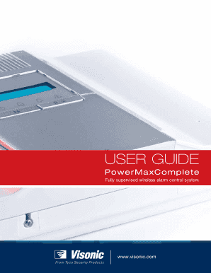 Visonic Alarm Manual  Form