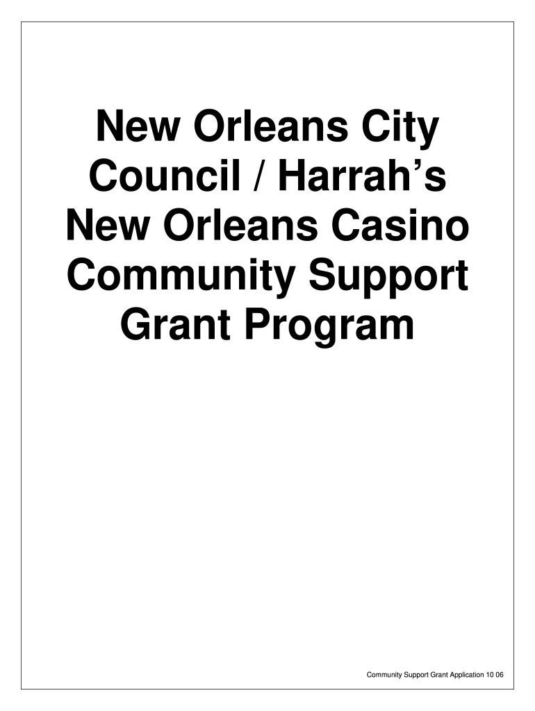 New Orleans City Council Harrah&#39;s New Orleans    Total Rewards  Form