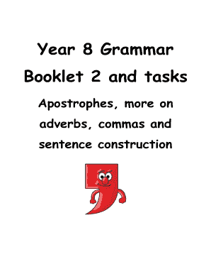 Year 8 Grammar Booklet  Form