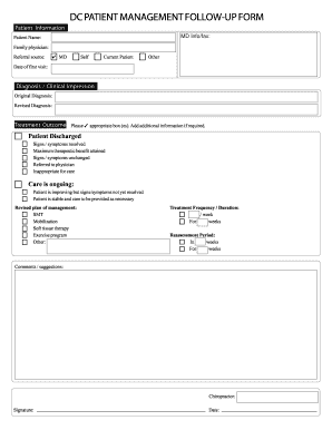 Patient Follow Up Template Form