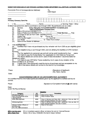 New Csd Indent Form