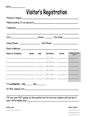 Visitor Registration Form