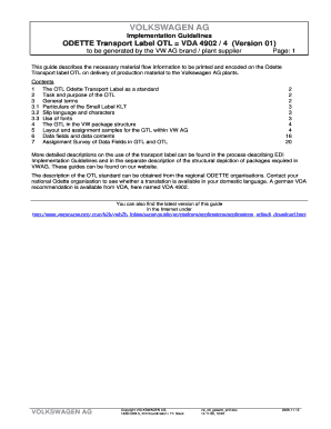 Vda 4902 Version 4 Specifications English  Form