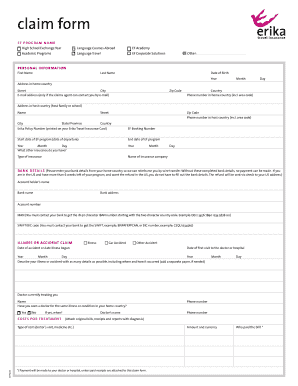 Erika Insurance Form