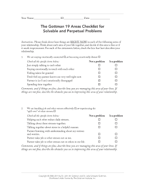 Gottman Repair Checklist PDF  Form