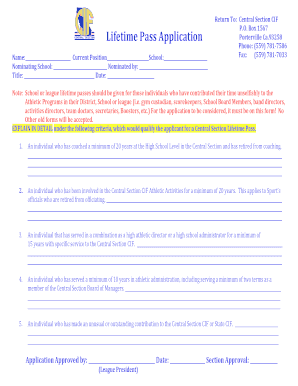 Cif Lifetime Pass  Form