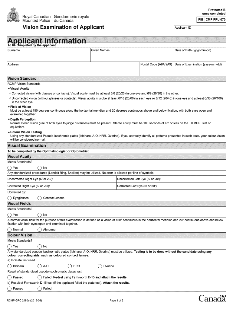  Rcmp Vision Form 2015