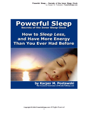 Powerfulsleep PDF  Form