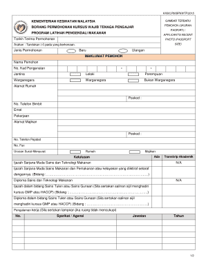 Kursus Kkm Online  Form