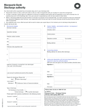 Macquarie Mortgage Discharge Form