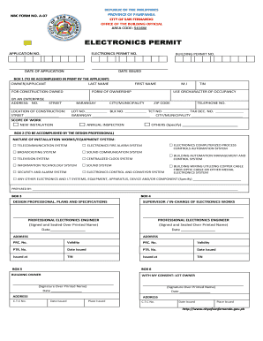 Occupational Permit Pampanga  Form