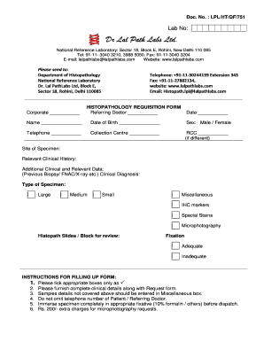 Dr Lal Path Lab Letterhead PDF  Form