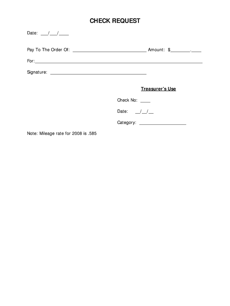 Check Request Template Form