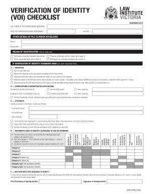 Liv Voi Checklist  Form