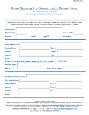 Boon Chapman Provider Portal  Form