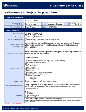 Png Government Project Proposal Template  Form