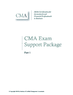 Cma Exam Support Package  Form