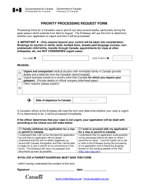 PRIORITY PROCESSING REQUEST FORM